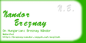 nandor breznay business card